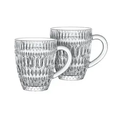 Nachtmann Kaffeebecher 2er Set Ethno Barista , transparent/klar , Glas , Maße (cm): B: 11,4 H: 12,3 T: 22.8