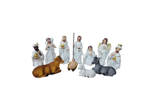 Geschenkestadl Krippenfigur 11 Krippenfiguren Krippe Weihnachten in Weiß oder Bunt erhältlich