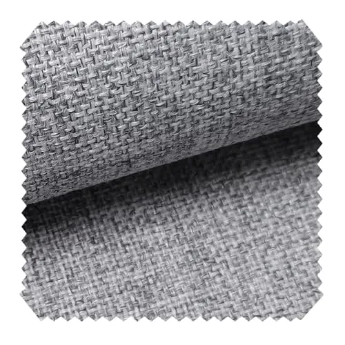 novely® LARISO - Gewebter Polsterstoff - Melierter Möbelstoff - Flachgewebe - Meterware 1lfm | Farbe: 90 Hellgrau