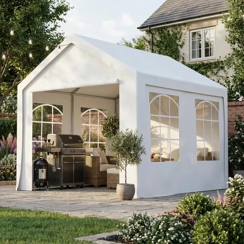 Partyzelt Autozelt Lagerzelt Carport Garagenzelt Faltpavillon Zelt 3x3m mit Seitenwänden PE