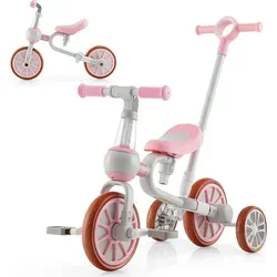 4-in-1 Kinder Dreirad & Laufrad & Balance Bike & Schiebeauto