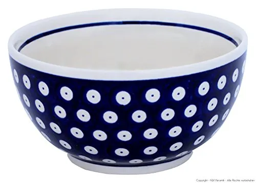 Bunzlauer keramik 500ml Schüssel Schale Ø14 cm Höhe 7,1 cm Dessertschale Müslischale Kompttschale (Dekor 42)