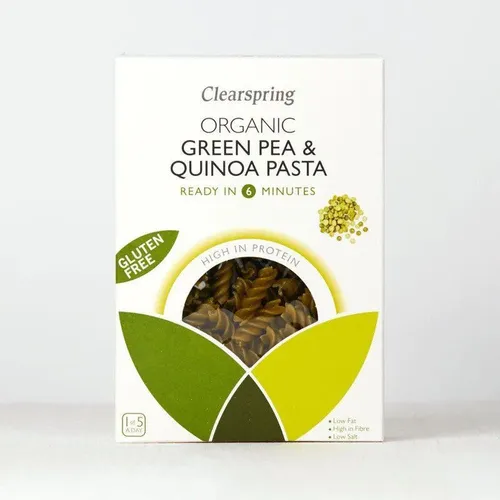 Clearspring Bio Glutenfreie grüne Erbsen & Quinoa Pasta - 250g