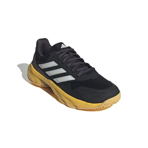 adidas CourtJam Control 3 Tennisschuhe für Herren - Schwarz/Gelb, Größe 46 (11,5) - Hochwertige Tennisschuhe für Sandplätze mit reaktiver Bounce Dämpfung und Torsion System für optimale Bewegungsfreiheit und Komfort während des Spiels.