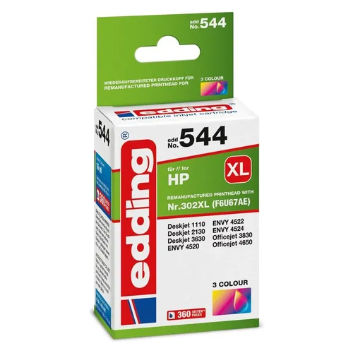 HP 302XL Tintenpatrone, F6U67AE, 400 Seiten, color
