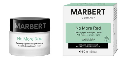 Marbert Pflege NoMoreRed gegen Rötungen Cream 50 ml - Hautpflege gegen Rötungen, langanhaltende Wirkung für einen gleichmäßigen Teint bei täglichem Gebrauch.