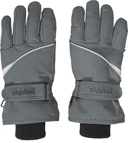 Finger-Handschuh für Jungen - Wasserdichte Ski-Handschuhe mit Thinsulate-Technologie für warme Hände bei Kälte. Rutschfester Innenhandbesatz und regulierbarer Klettverschluss für besten Sitz und Sicherheit.