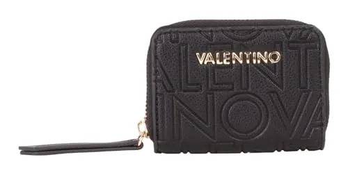 Valentino Pansy Zip Around Wallet Nero in schwarz von Valentino