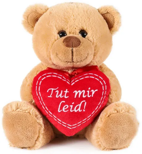 BRUBAKER Kuscheltier Teddybär mit Herz Rot von BRUBAKER