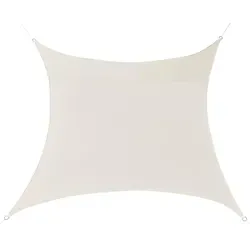 [en.casa] Sonnensegel, Sand, Textil, Quadratisch, 200x200 cm, Sonnen- & Sichtschutz, Sonnensegel