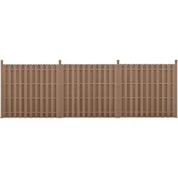 WPC Gartenzaun Sichtschutz 562x185cm - Braun - Gartenzäune - Stabiler WPC-Zaun als Sichtschutz, wasserfest und langlebig, ideal für dekorative Grundstücksbegrenzung.