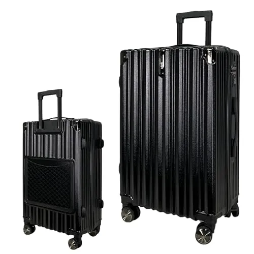 SIGN German Design Trolley Reisekoffer - Hartschalen-Koffer mit 360° Zwillingsrollen - Koffer mit 360° Zwillingsrollen, handgepäcktauglich nach IATA-Standards und ideal für stressfreies Reisen. Hochwertige Hartschale in elegantem Schwarz.