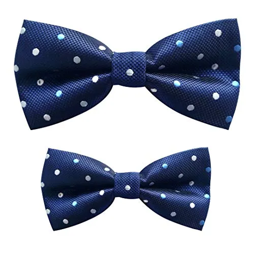 axy Vater-Sohn Partnerlook Fliege Schleife, bereits gebunden, Konfirmation verstellbar in verschiedenen Farben FLIP1 (Bunt Nr.12)