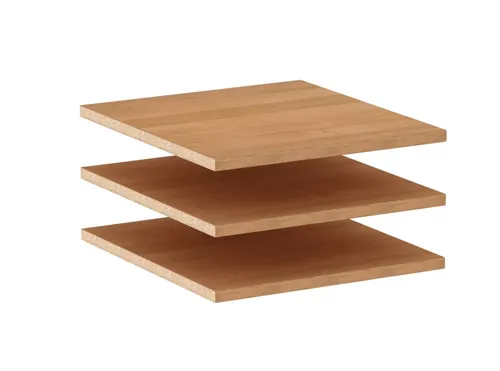 WIEMANN Einlegeboden 3er Set in Erle Dekor - Kleiderschrank Zubehör, 3 Regalfächer, ideal für individuelle Organisation mit einer Tragkraft von bis zu 20 kg pro Fach.