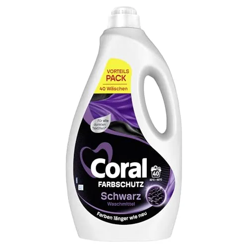 Coral Farbschutz Schwarz Flüssigwaschmittel 40 WL