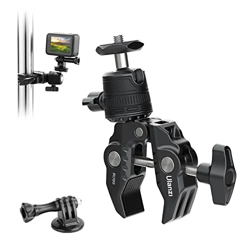 ULANZI R099 Klemme Stativ, Mini Magic Arm mit Super Clamp,Klemme mit 360° Kugelkopfarm und 1/4 Zoll Schraube, Kamera Halterung Motorrad für DSLR Kamera, Monitor, Action-Kamera