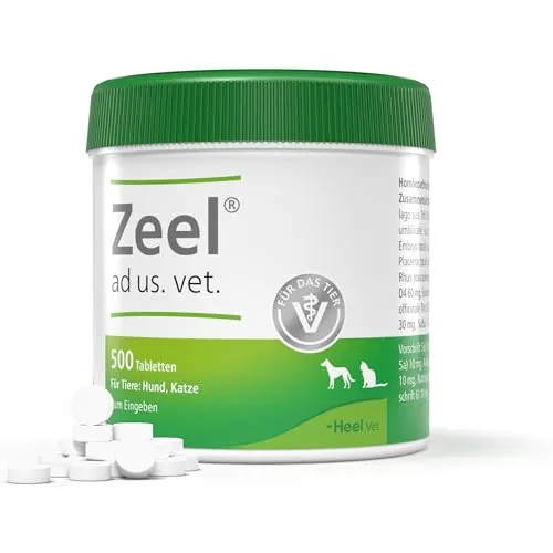 Zeel ad us. vet. Tabletten - 500 St - Homöopathisches Tierarzneimittel für Hunde und Katzen, gut verträglich und ohne Nebenwirkungen. Unterstützt die Beweglichkeit und Lebensfreude Ihrer vierbeinigen Freunde!