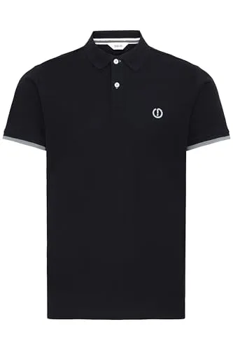 !Solid Poloshirt SDBenjaminPolo - Sportliches Poloshirt mit verlängerter Rückenpartie in Schwarz - Herren-Shirts mit 60% Baumwolle und 40% Polyester, ideal für sportliche Anlässe und bequem durch die verlängerte Rückenpartie.