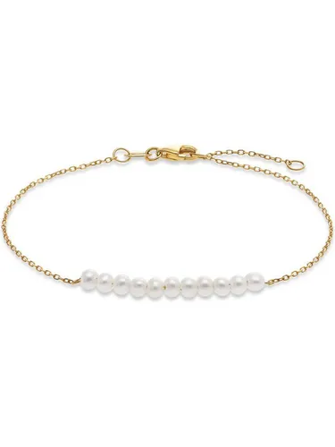 CHRIST Damen-Armband 585er Gelbgold mit Süßwasserperle - Elegantes Armband aus 585er Gelbgold mit weißer Süßwasserperle. Perfekt als Geschenk, kommt in einer stilvollen Verpackung und überzeugt durch seine glänzende Optik.