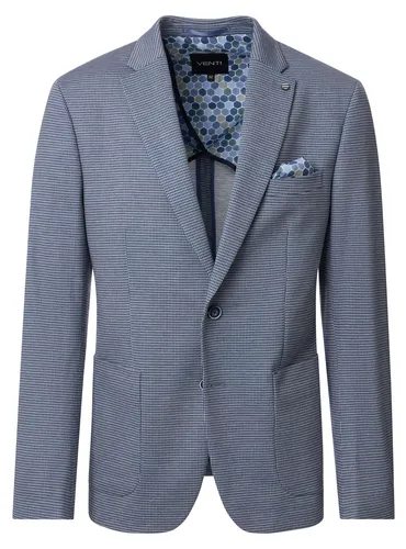 VENTI Herren Sakko FORMAL Revers Polyestermix Stretch Blau 52 - Elegantes VENTI Herren Sakko FORMAL in Blau, ideal für jeden Anlass. Der hochwertige Polyestermix mit Stretch sorgt für optimalen Tragekomfort und Bewegungsfreiheit. Praktische Taschen bieten Platz für wichtige Utensilien.