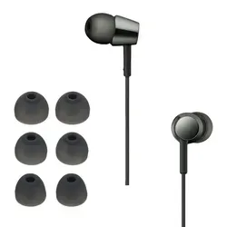 kwmobile 6x Polster kompatibel mit Sony WI-C300 / WI-C400 / MDR-XB55AP / MDR-EX155AP - 3 Größen - Silikon Ohrstöpsel In-Ear Kopfhörer - Grau