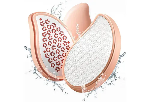 LuxusKollektion Hornhautfeile 3in1 Nano Glas Hornhautentferner Edelstahl Fußfeile Raspel