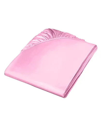 Fleuresse Colours Spannlaken, Uni-Mako-Satin, rosa, 160 x 200 cm - Hochwertiges Spannbetttuch in rosa, 160 x 200 cm, aus 100 % mercerisiertem Baumwoll-Mako-Satin, waschbar bei 60°, schadstoffgeprüft und mit Reißverschluss für einfaches Beziehen.