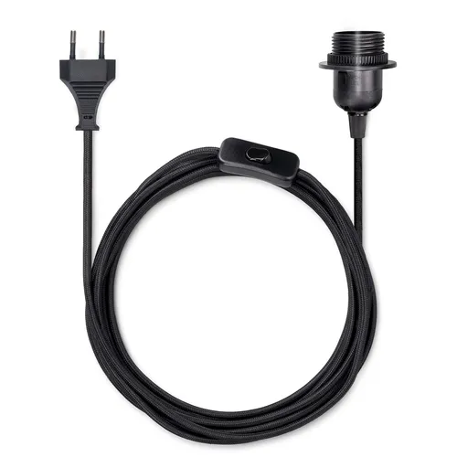 E27 Lampenfassung 3,5m Schalter Fassung Netzkabel Schraubring Lampenaufhängung