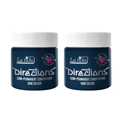 La Riche Directions Semipermanente Haarfarbe 100 ml Dose 2er-Pack (Denim Blue)