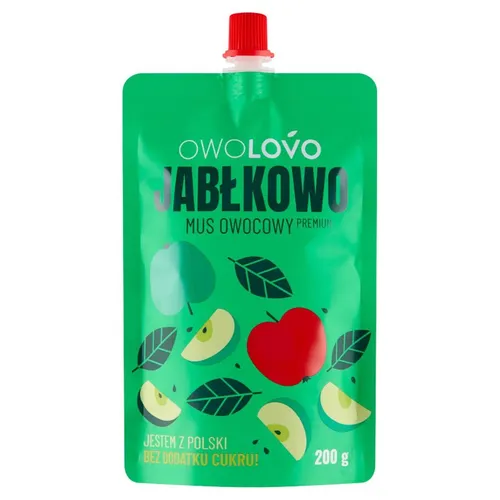 OWOLOVO Jabłkowo Mus owocowy 200 g OWOLOVO 5901958612343