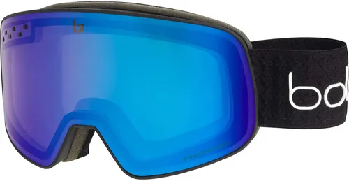 Bolle Nevada black cross matte Phantom+ blue Photochromic - Ski- und Snowboardbrille mit rahmenlosem Design, belüfteter Doppelscheibe und Phantom-Technologie für optimale Sicht bei jedem Wetter.