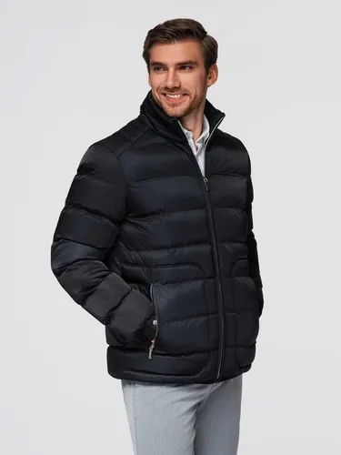 OMBRE Steppjacke Gesteppte Herrenjacke mit Glanz und Stehkragen - Moderne Herrenjacke mit geometrischer Steppung und Stehkragen. Ideal für kühlere Tage, kombiniert sie eleganten Glanz mit hohem Tragekomfort. Perfekt für urbane und legere Looks, bietet sie zuverlässigen Schutz und Stil.