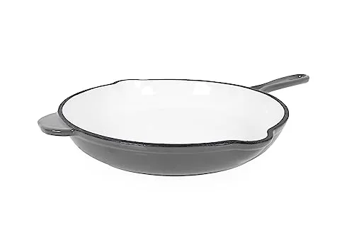 ECHTWERK Gusseisen Bratpfanne Ø 26,5 cm - Pfanne aus Gusseisen mit Emaille-Beschichtung, ideal für alle Herdarten und perfekte Bratergebnisse dank optimaler Wärmeverteilung. Pflegeleicht und ergonomisch gestaltet für sicheres Handling.