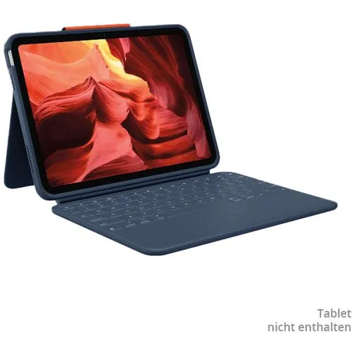 Logitech Rugged Combo 4 Touch - Tastatur und Foliohülle für iPad - Robuste Tastatur mit Trackpad und Apple Smart Connector, ideal für den Einsatz im Freien und perfekten Schutz für dein iPad (10. Generation).