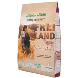 Markus-Mühle Freiland Wild 12kg - Hundefutter mit Freiland-Zutaten, ideal für empfindliche Hunde. Unterstützt Kinder- und Tierschutzprojekte durch Erlösanteile.