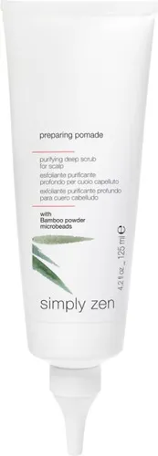 Z.ONE CONCEPT Simply Zen Preparing Pomade 125ml - Haarstyling-Produkte mit Bambuspulver für sanfte Kopfhautreinigung, exfolierend und feuchtigkeitsspendend - ideal für eine gesunde Kopfhaut und bessere Aufnahme von Pflegeprodukten.