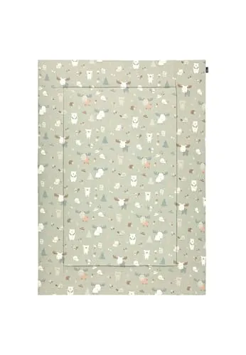 Alvi Krabbeldecke Spieldecke Baby Forest 100x135 cm - Kuscheldecke für Babys, ideal zum Spielen und Krabbeln, mit liebevollem Waldmotiv und hoher Qualität für einen sicheren Spielspaß.