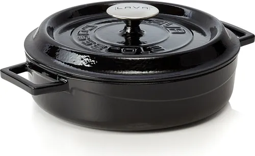 Lava Mehrzweck-Schmortopf aus Gusseisen, 2,9 l - Kasserollen mit hervorragender Wärmespeicherung und gleichmäßiger Hitzeverteilung, ideal für schmackhafte Schmorgerichte.