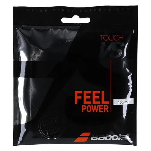 Babolat Tennissaite Touch VS Naturdarm 1.30 - Tennissaiten aus hochwertigem Naturdarm für maximales Spielgefühl und Power, mit Thermogut Technology für 25% längere Lebensdauer und optimalen Feuchtigkeitsschutz.