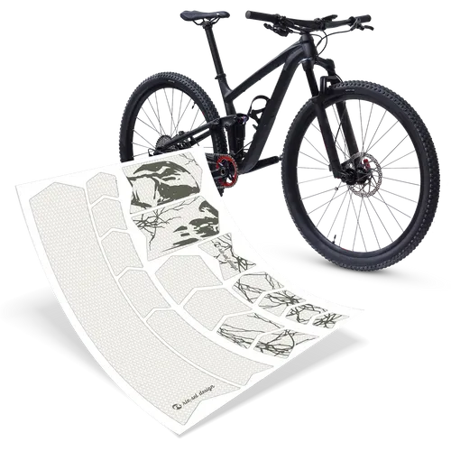 Aufkleber Schutzfolie Rahmenschutzfolie MTB Transparent Matt 17-teilig