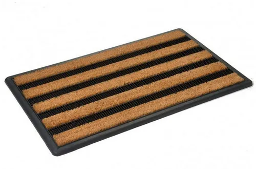 MD Entree Fußmatte Gummi Kokos Fußmatte robust 45 x 75 cm Outdoor, rechteckig