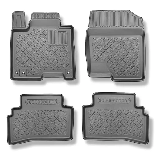 Mossa - TPE Fußmatten Auto kompatibel mit Hyundai Tucson III HEV Hybrid SUV (12.2020- ) - schwarz Automatten Autoteppiche - G