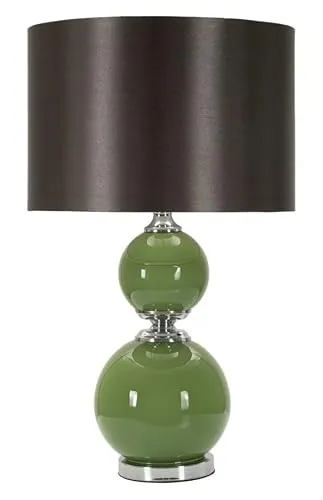 Elegante Tischleuchte in Grau und Grün, 38x65x38 cm
