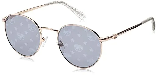 Chiara Ferragni Cf 1002/s LOJ/MD GOLD CRYSTAL Sunglasses Women's Steel, Standard, 50