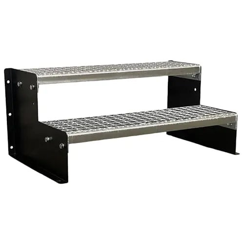 Stufen Standtreppe Modell 2 schwarz – 18 cm Stufenhöhe in schwarz von SRM Design
