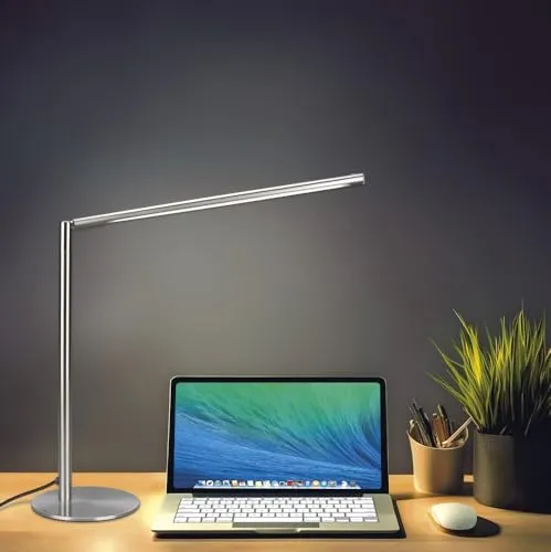 MeLiTec T186 LED-Schreibtischlampe – Dimmbar mit 3 Lichtfarben - Schreibtischlampen mit Memory-Funktion für individuelle Lichtstimmung, ideal zum Arbeiten, Lesen oder Entspannen – energieeffizient und flexibel ausrichtbar.