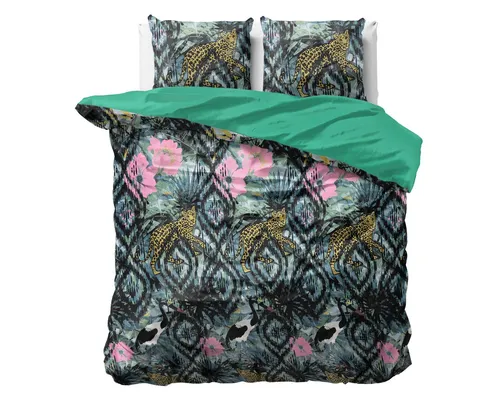 Sitheim-Europe Bettwäsche Sleeptime Botanical forest Bettwäsche-Set Bettbezug & Kissenbezüge, Samt, 3 teilig, Knitter- und bügelfrei