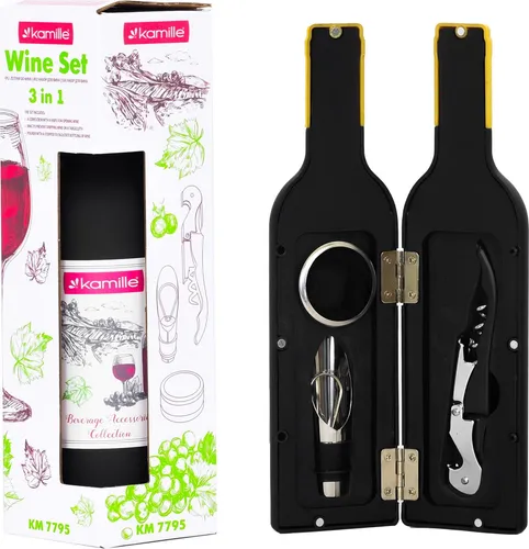Weinzubehör 3 tlg. Korkenzieher Weinset Weinöffner Geschenkset Weinaccessoires