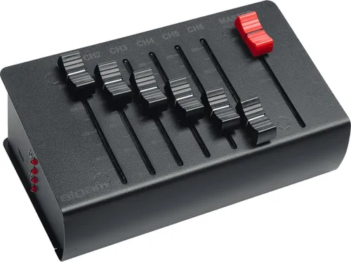ALGAM DMX-6 Plus DMX-Controller (6-Kanal) - Effektlicht Controller für präzise Lichtsteuerung, ideal für Veranstaltungen und Partys.