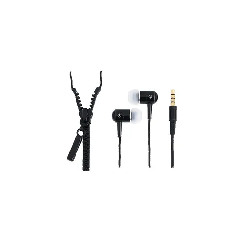 LogiLink Reißverschluss In Ear Headset schwarz - Schwarz